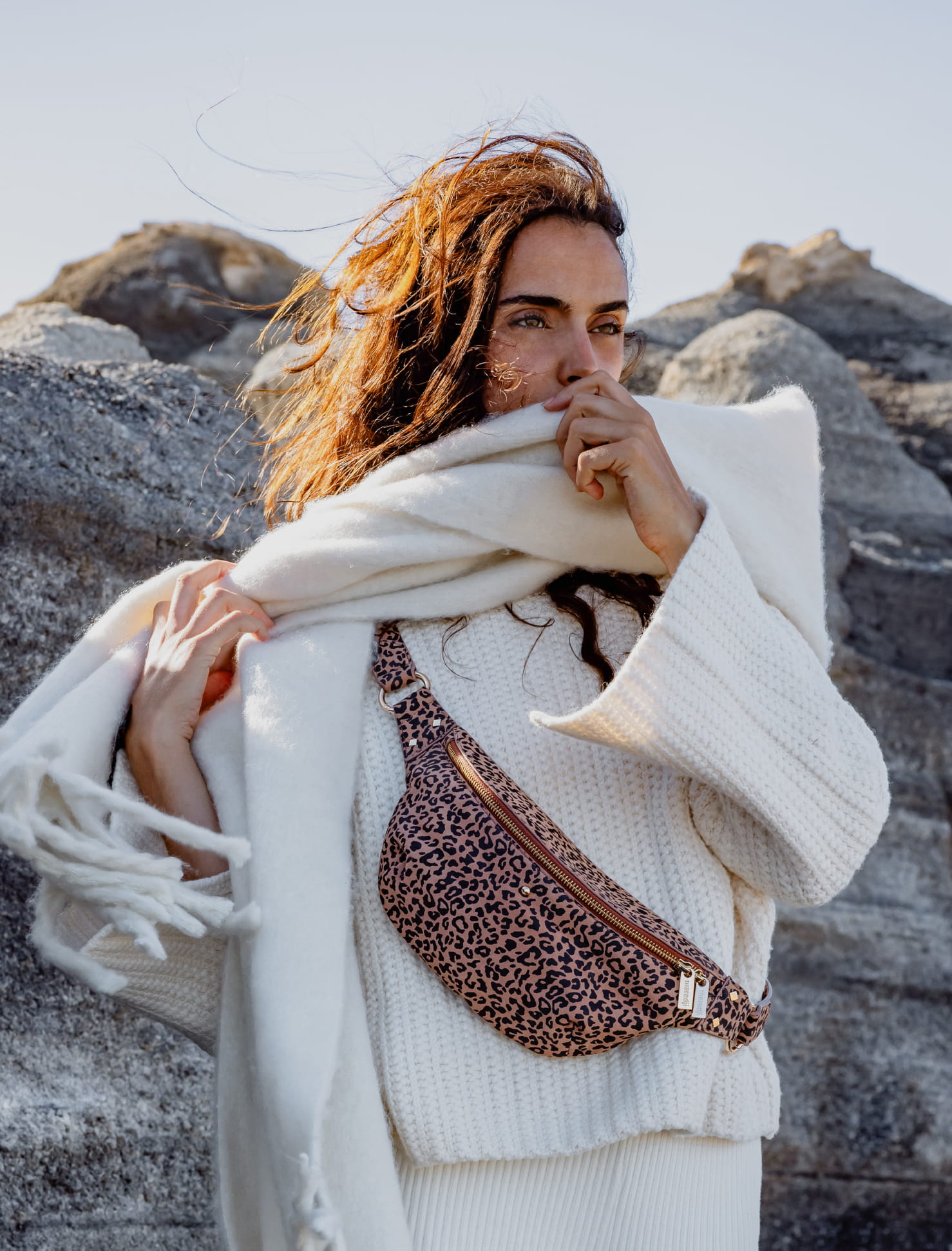 Leopard Print Leather Woman's Purse - Nicole Model
