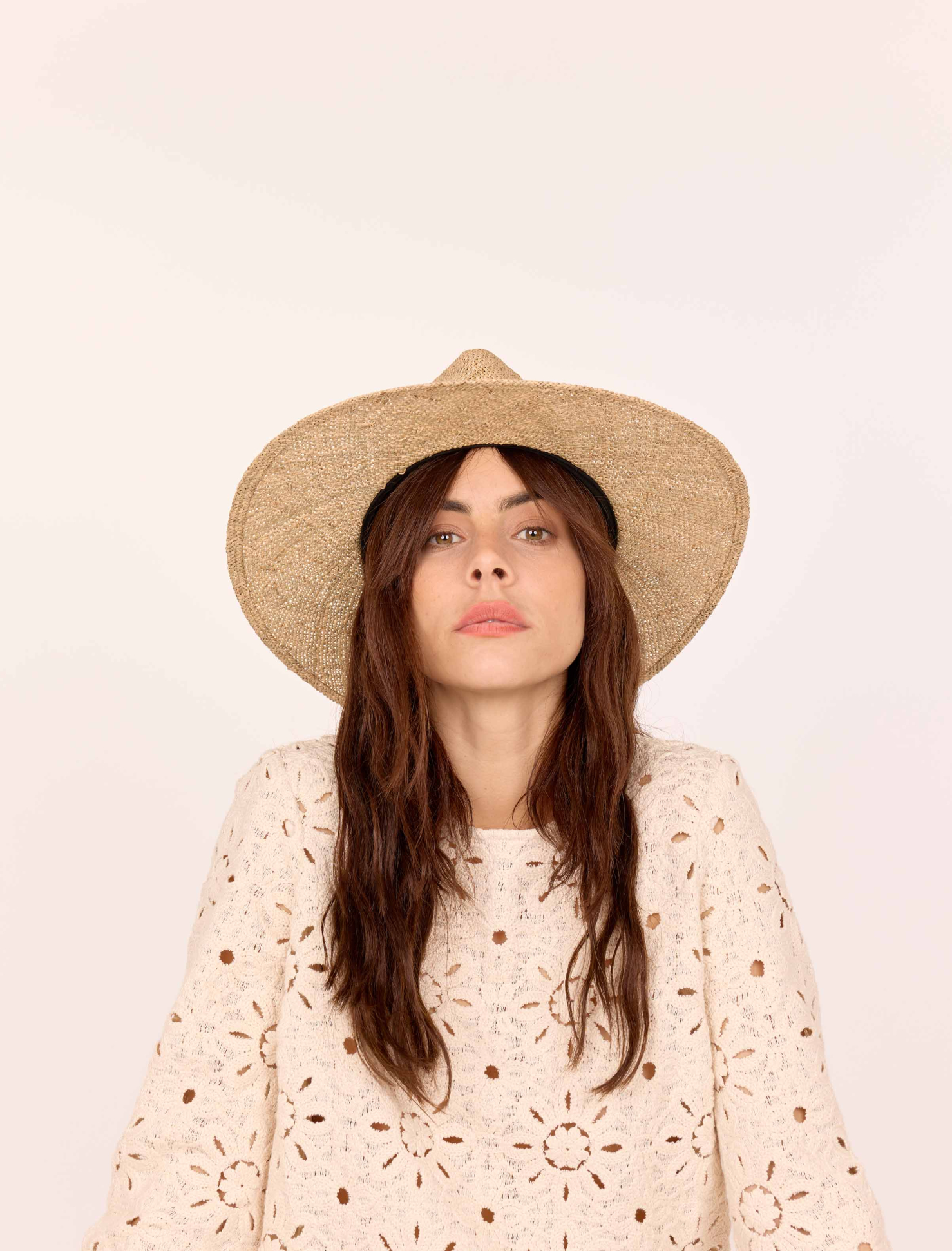Chapeau Seau GOLFITO Puerto Libre - Toile Beige Palmiers - Taille S/M (22)