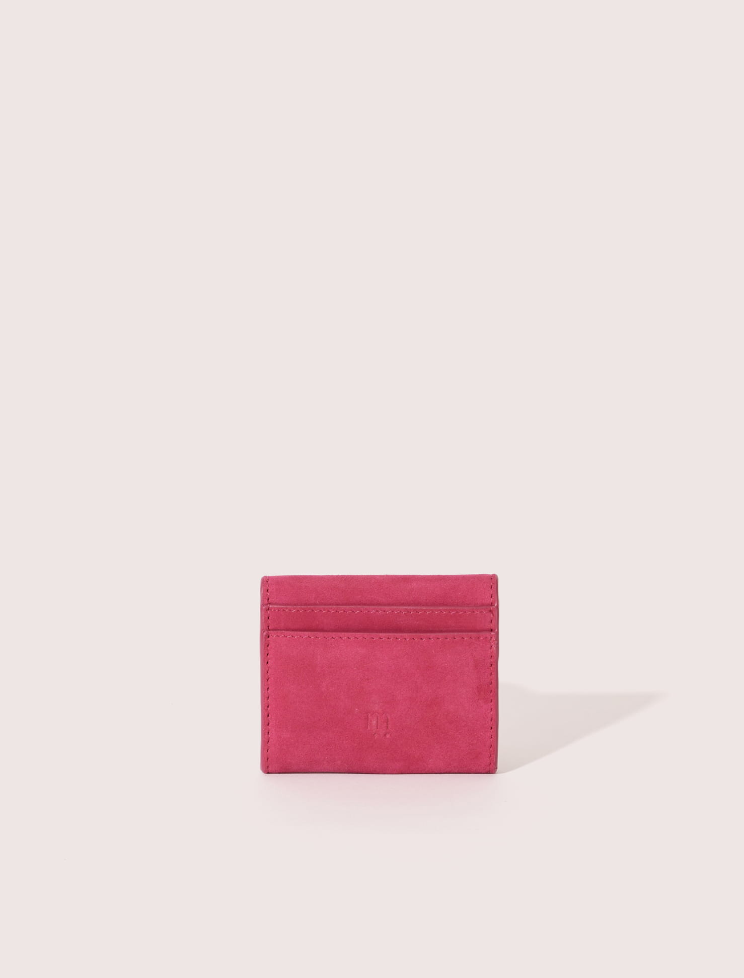 Fuchsia Leather Wallet with Card Holder Denise model