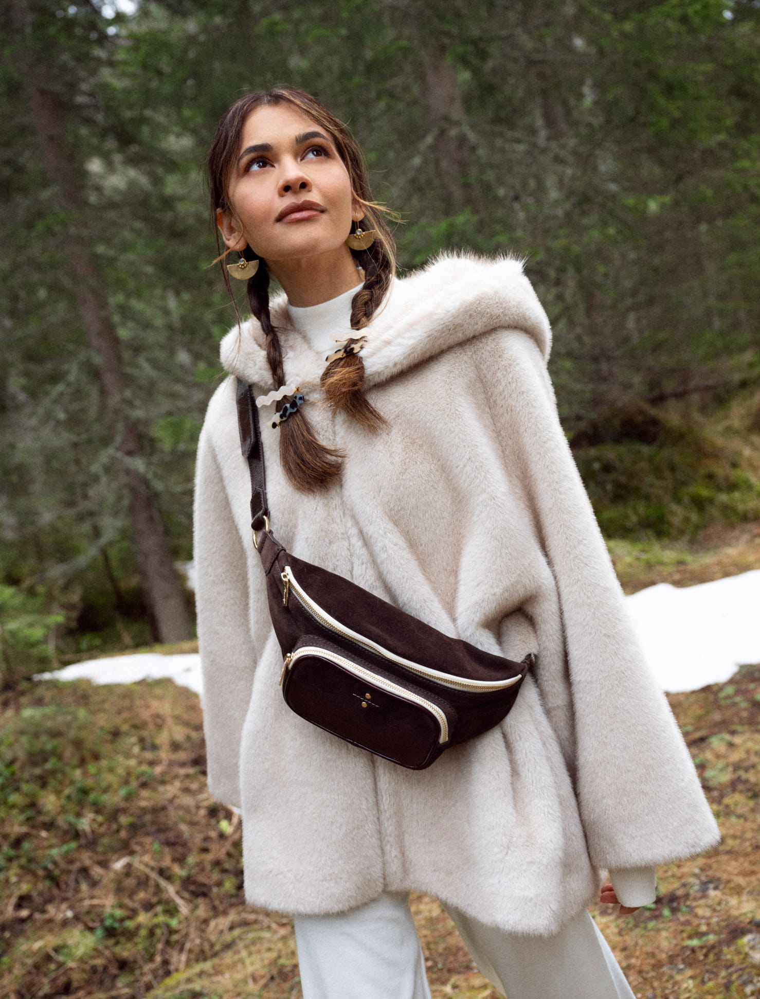 Chocolate Belt Bag for Women – Nicoletta Model