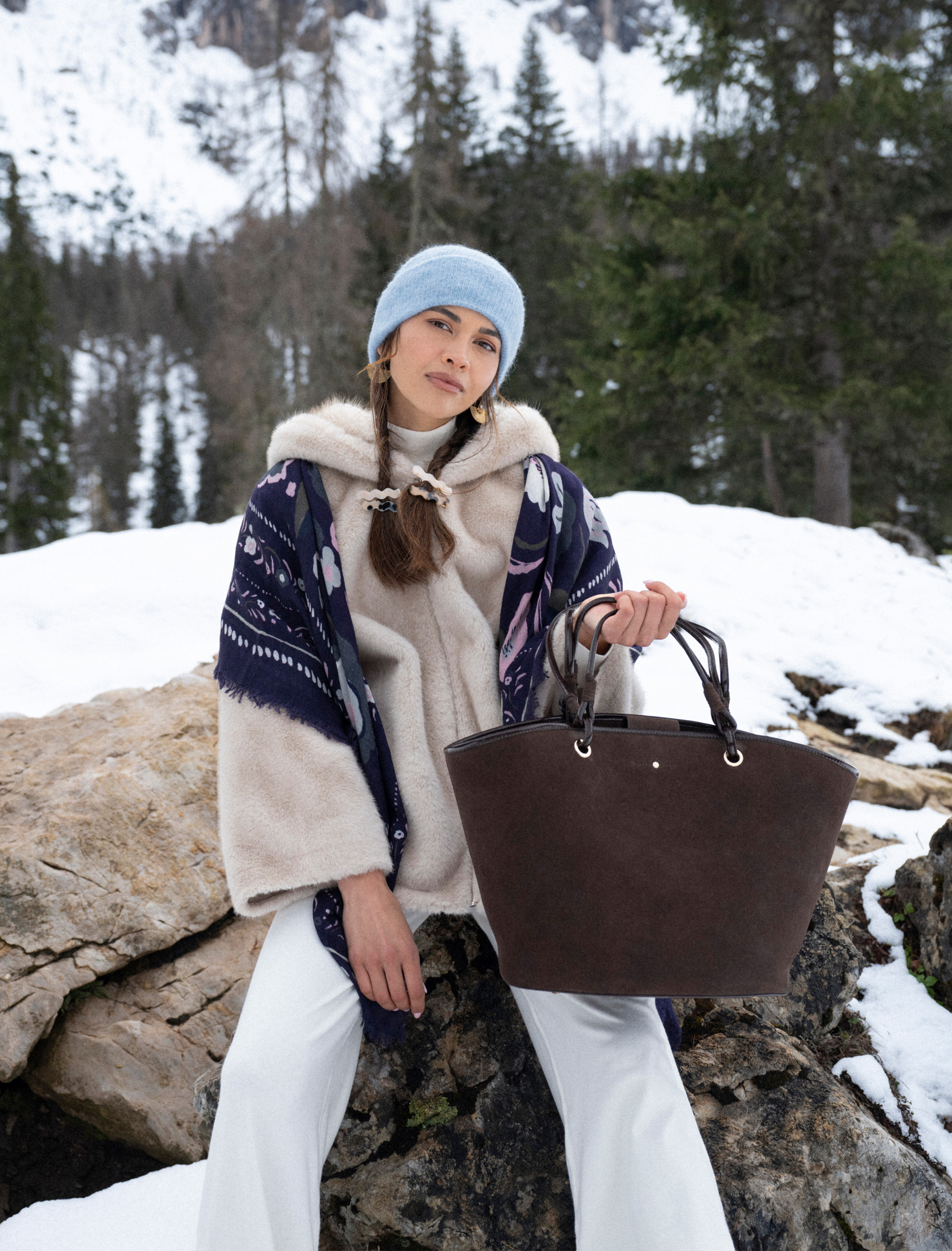 Chocolate Tote Handbag for Women – Palas Model