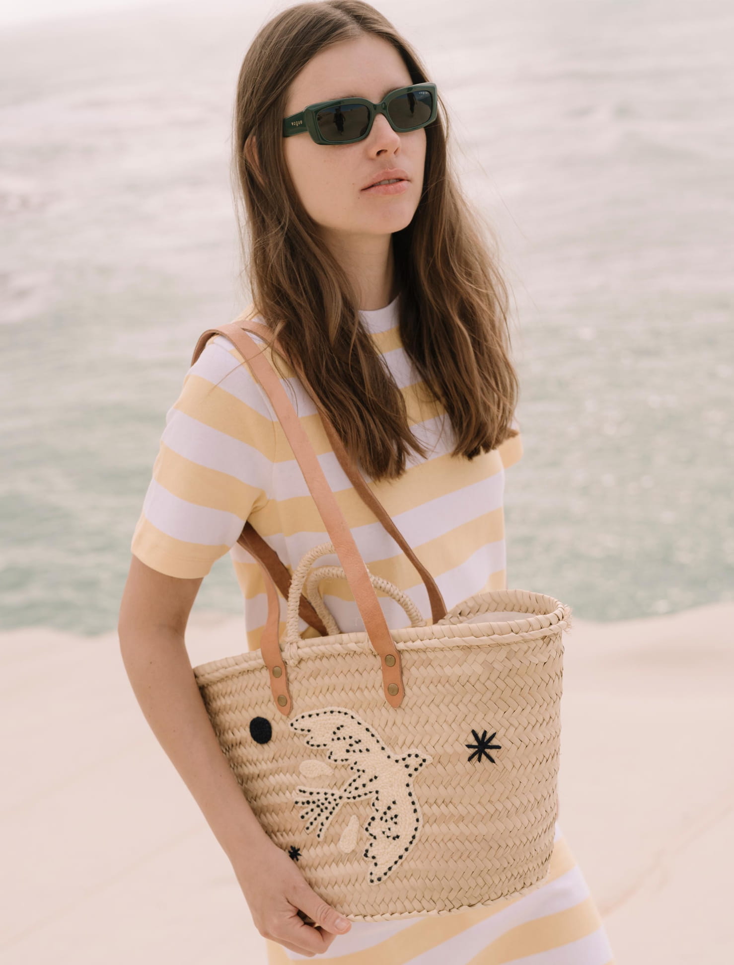 Sac à Main Zara En Feuille De Palmier Tissé - Naturel, Style Vintage, Neuf Sans étiquette