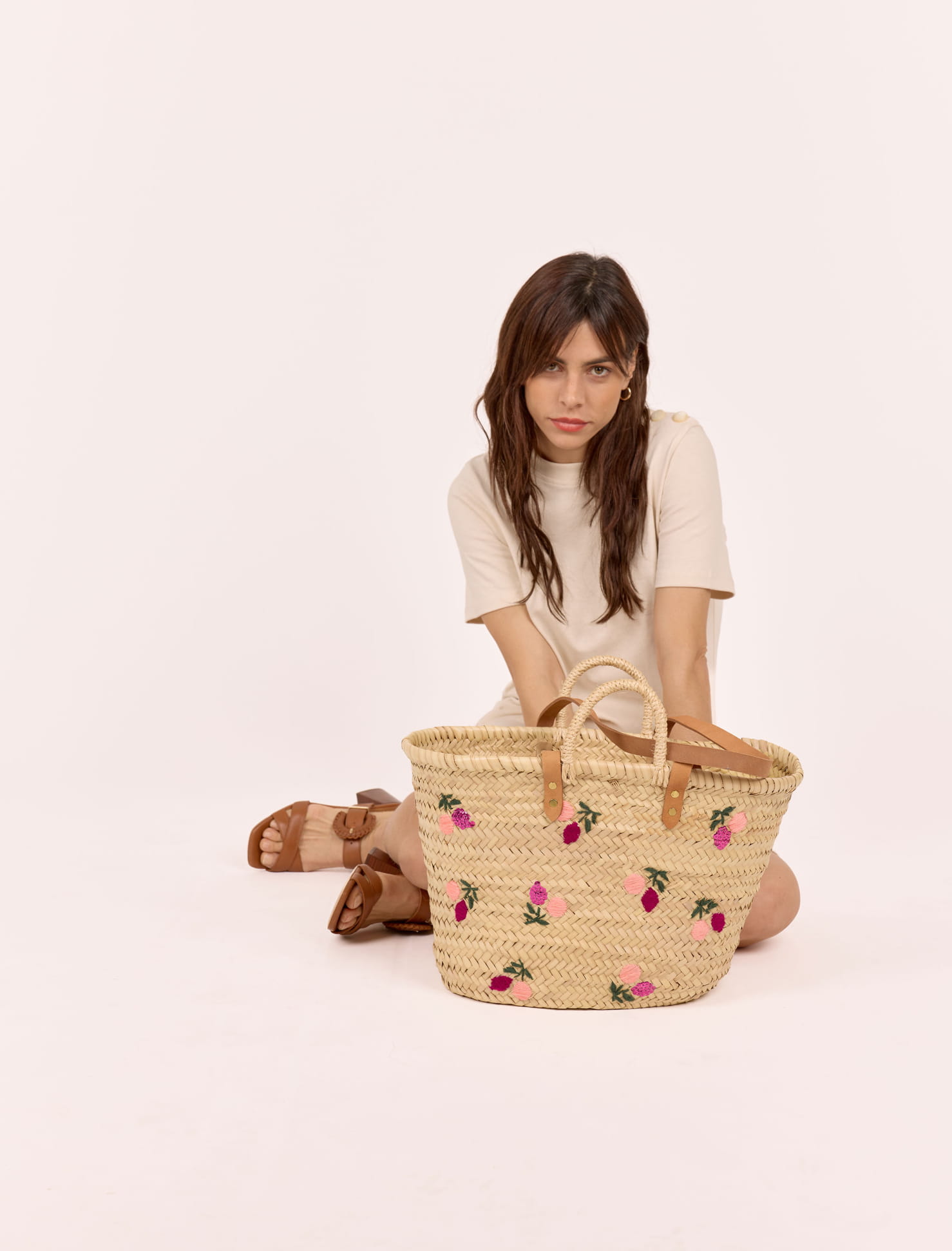 8月末まで出品★manimaris  simple tote basket 8月末まで出品☆manimaris simple tote basket 8月末まで出品