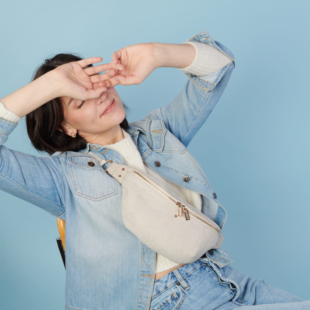 sac banane en lin pour femme