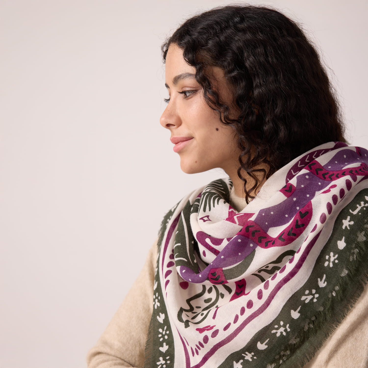 bohemian cotton scarf for women