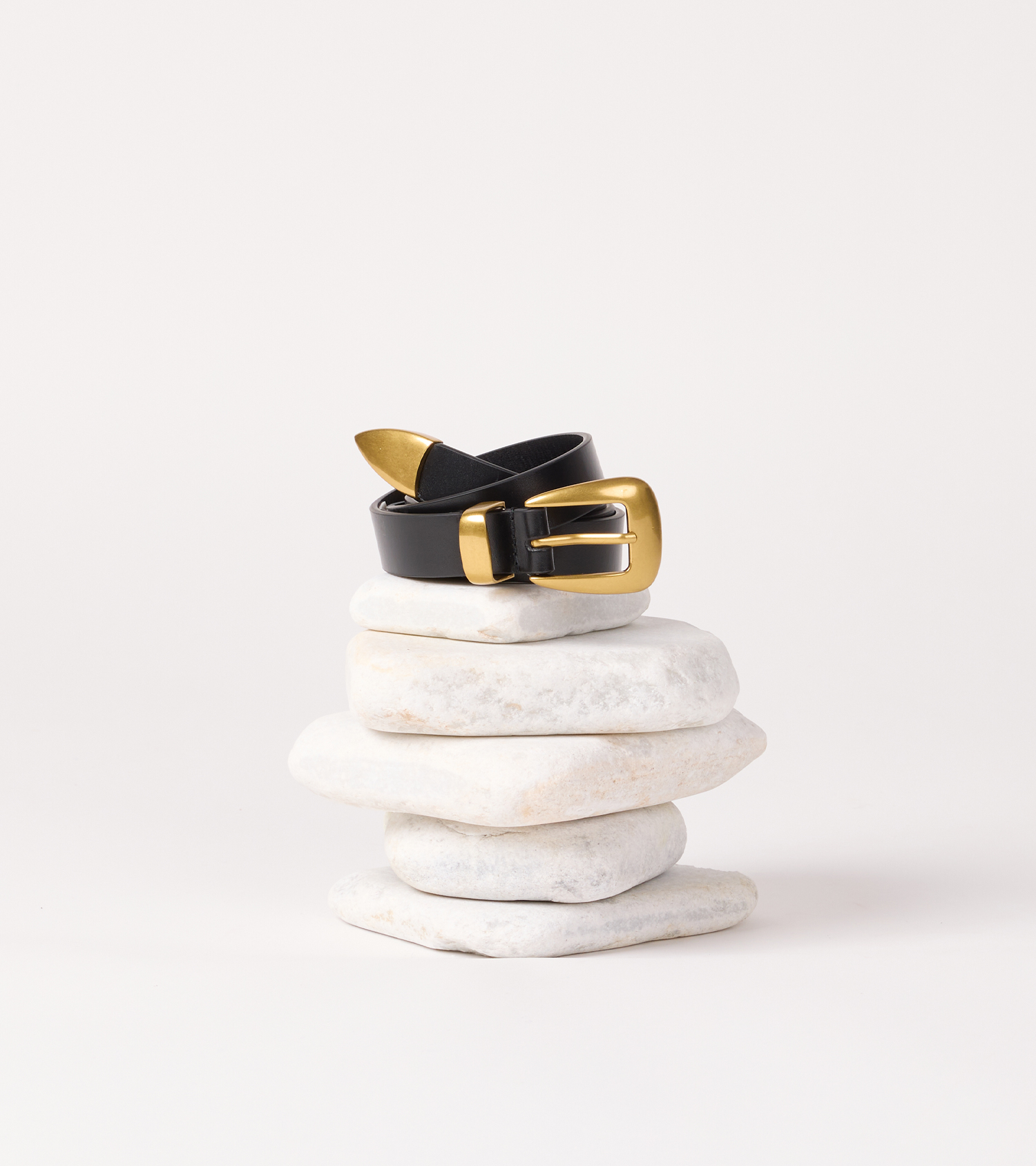 black leather belt for women