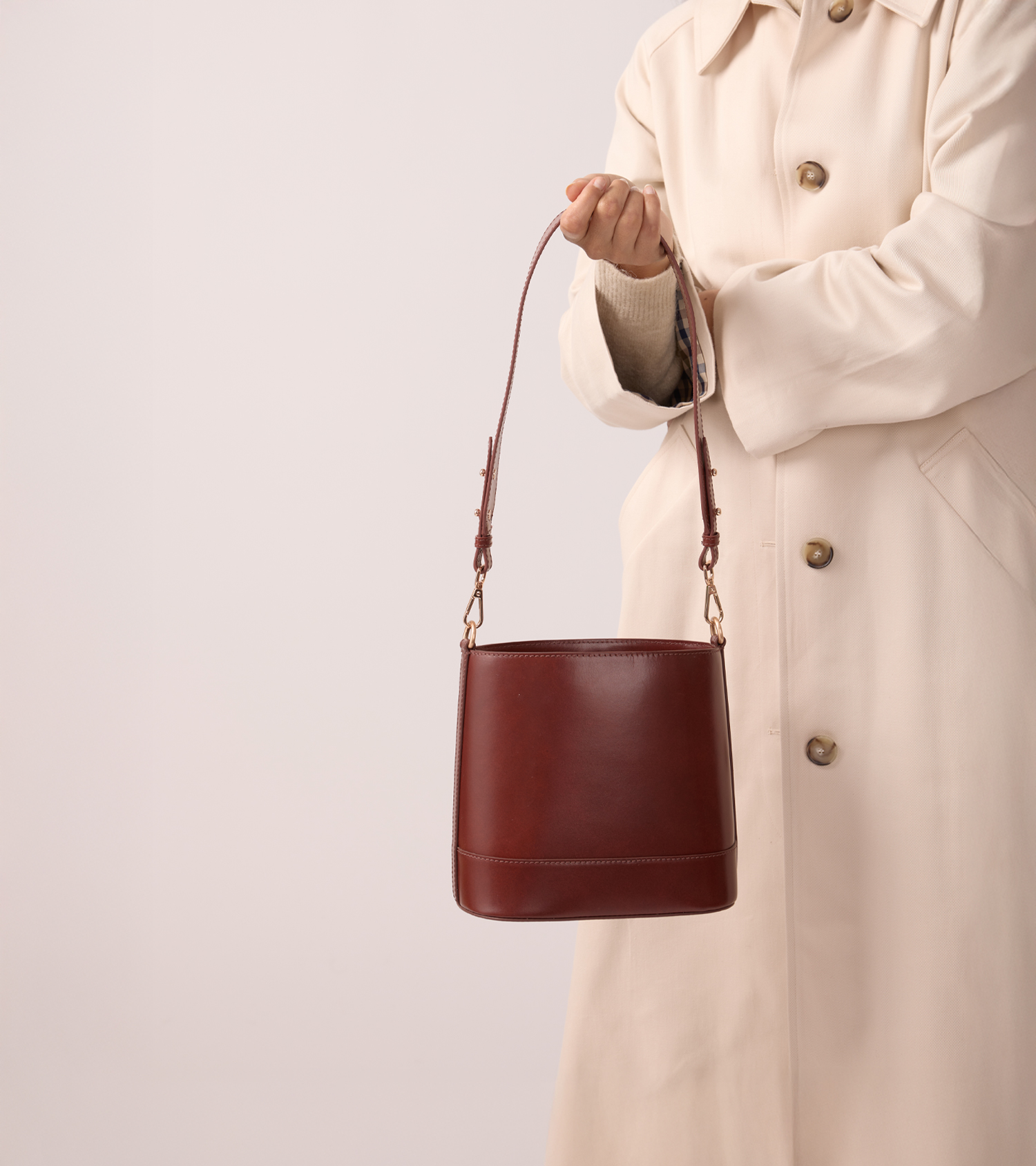 sac bandoulière en cuir cognac pour femme