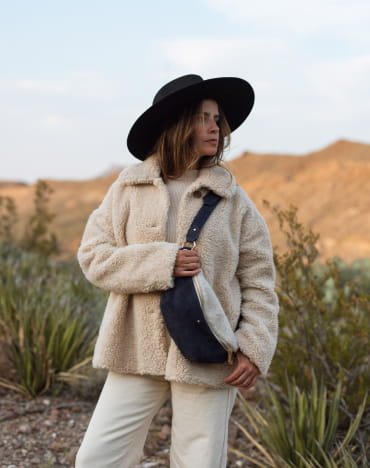 Nicole Sherpa Blue Marine