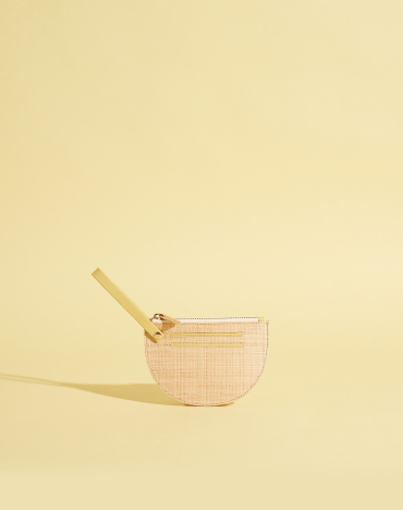 Simone Raphia and Lemon Purse