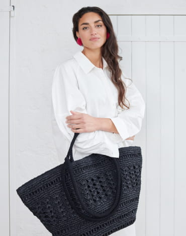 Albertine Raphia Black
