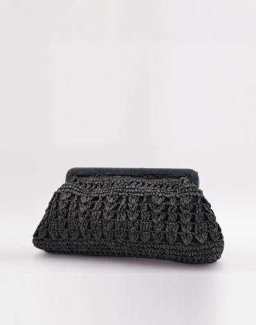 Anouk Raphia Black