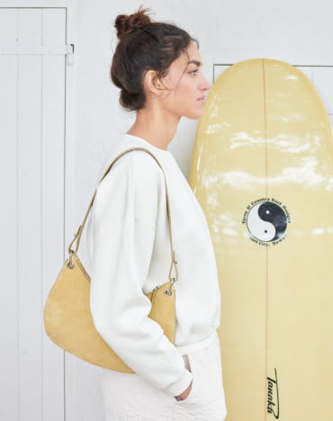 Cloe Lemon Suede