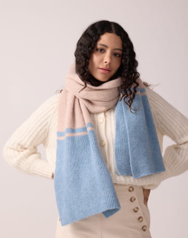 Scarf Frost Ice Blue & Chalk