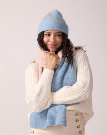 Scarf Frost Ice Blue & Chalk