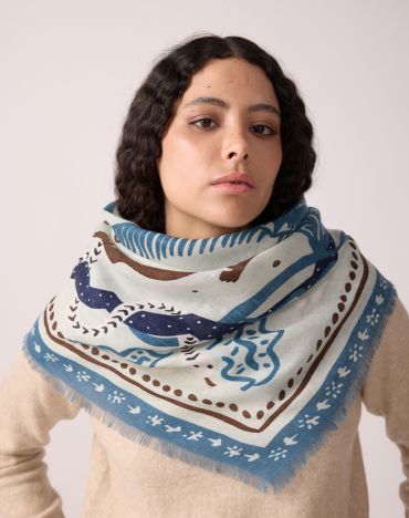 Tiger in the Palmeraie Storm Blue