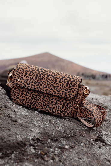 sac banane à imprimé léopard pour femme