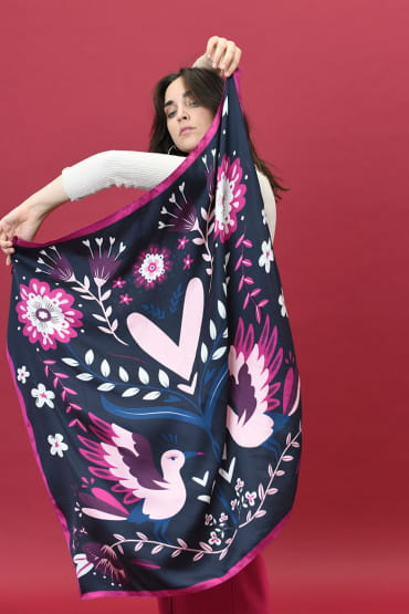foulard en soie imprimé