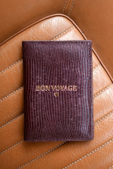 porte passeport cuir bon voyage