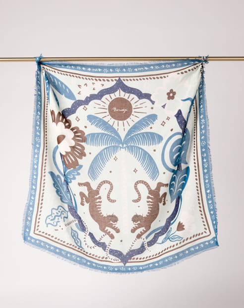 Tiger in the Palmeraie Storm Blue