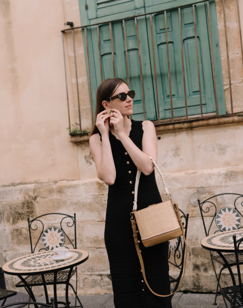 Small Marlon Ocre & Raphia