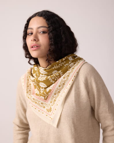Foulard Chiffon Sauvage Coulissant - Thème Cheval - Bronze - Occasion