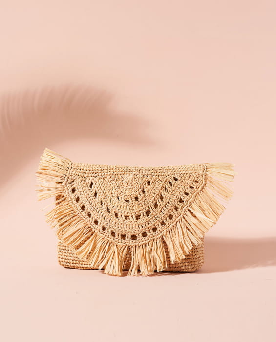 pochette de cérémonie en raphia