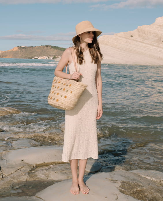 panier en paille pour femme