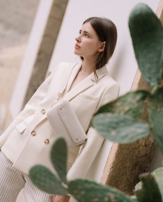 Sac banane en lin pour femme