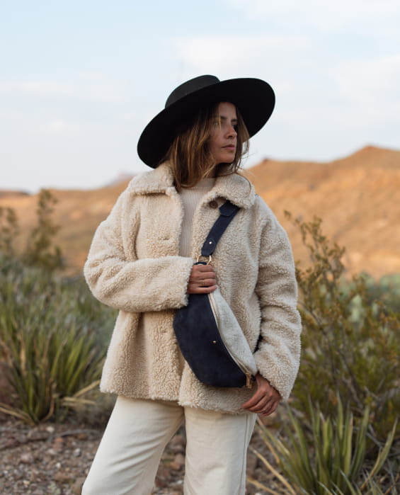 Nicole Sherpa Blue Marine
