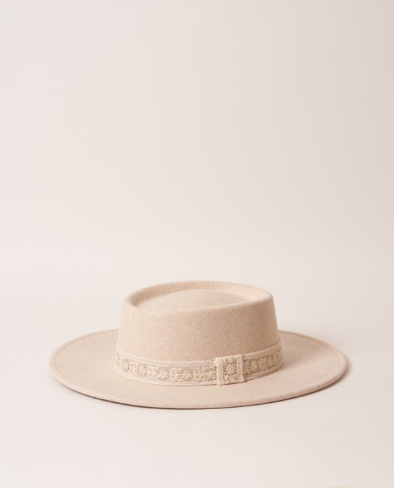 Ruben Embroidered Heathered White