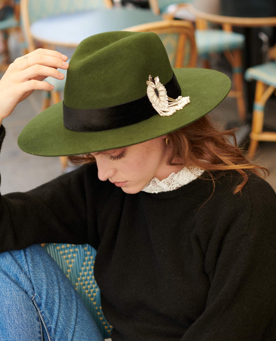 Victor Khaki Velvet Braids and Patch