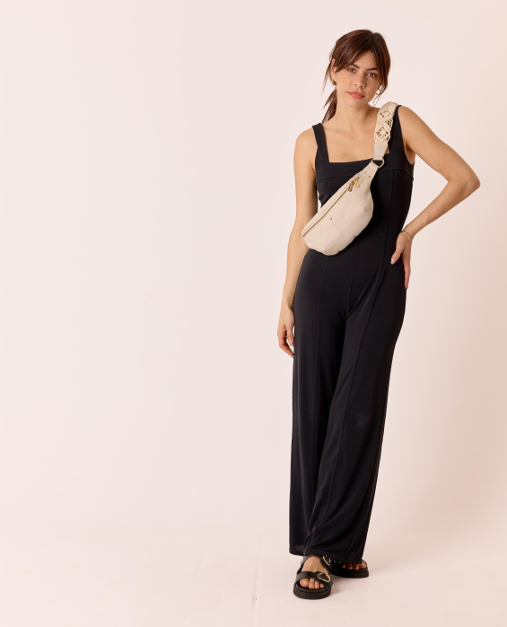 Nicole Linen Banana Bag