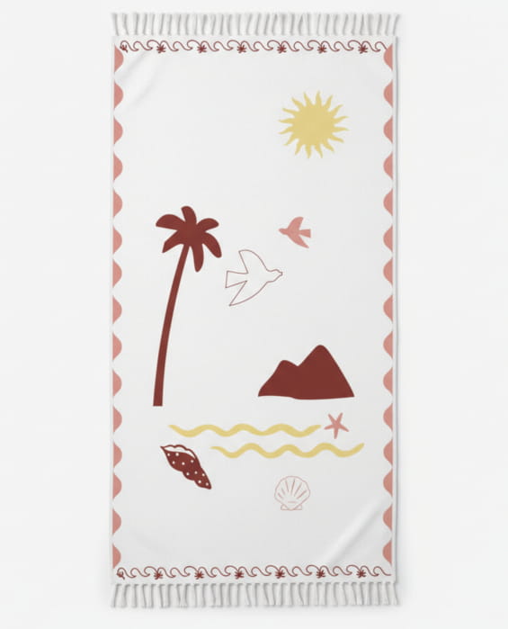 fouta en coton vert pour femme