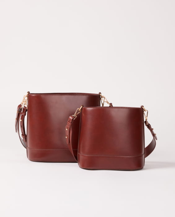 sacs à main en cuir recyclé cognac