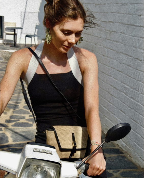 sac à main en jute tressé pour femme