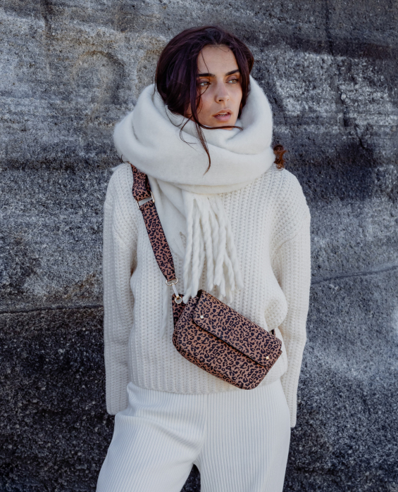 sac banane chic en cuir léopard pour femme