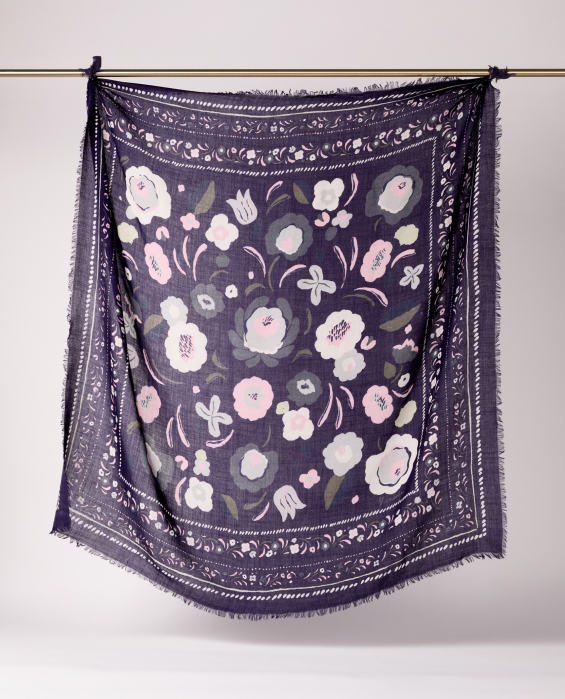 blue bohemian scarf for women