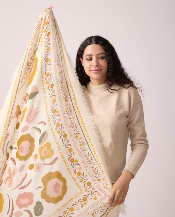 foulard bohème bronze pour femme