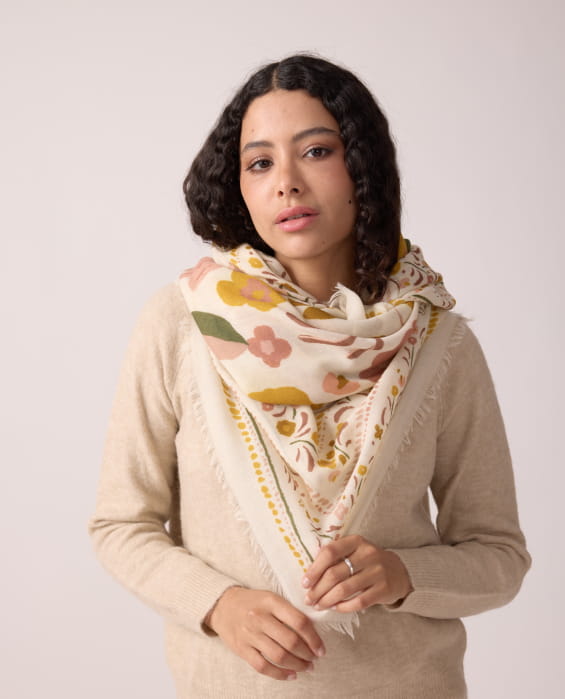 foulard bohème bronze pour femme