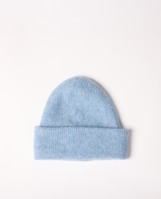 bonnet en laine bleu pour femme