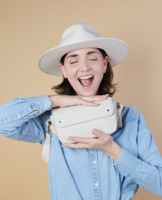 sac banane élégant en lin pour femme