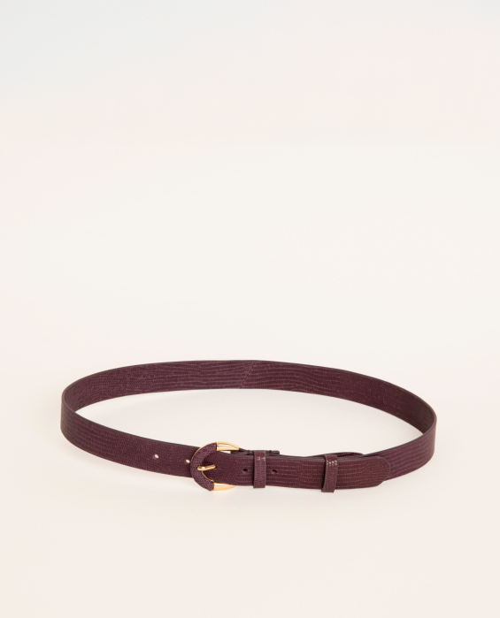 ceinture violette en cuir pour femme