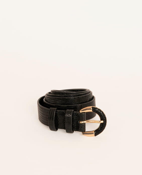 black leather belt for women