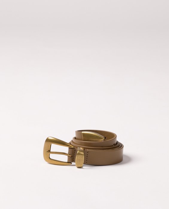 ceinture en cuir bronze pour femme
