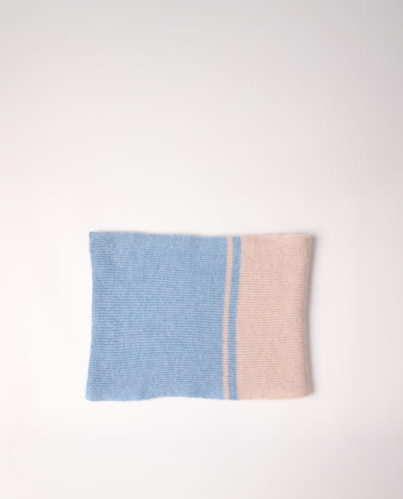 écharpe en laine bleu pour femme