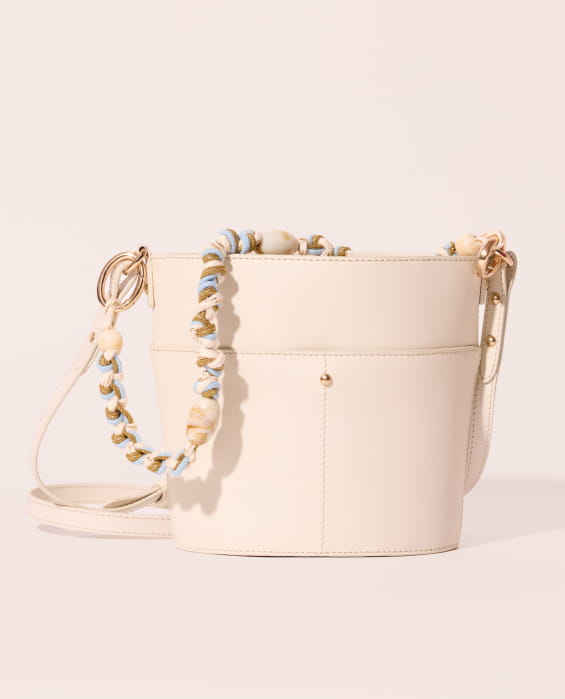 lanière pour sac en perles bleu