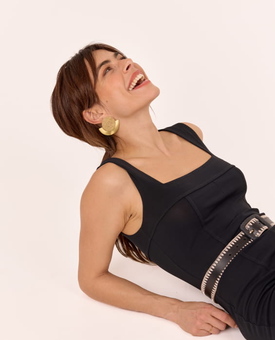 Raffia earrings for women