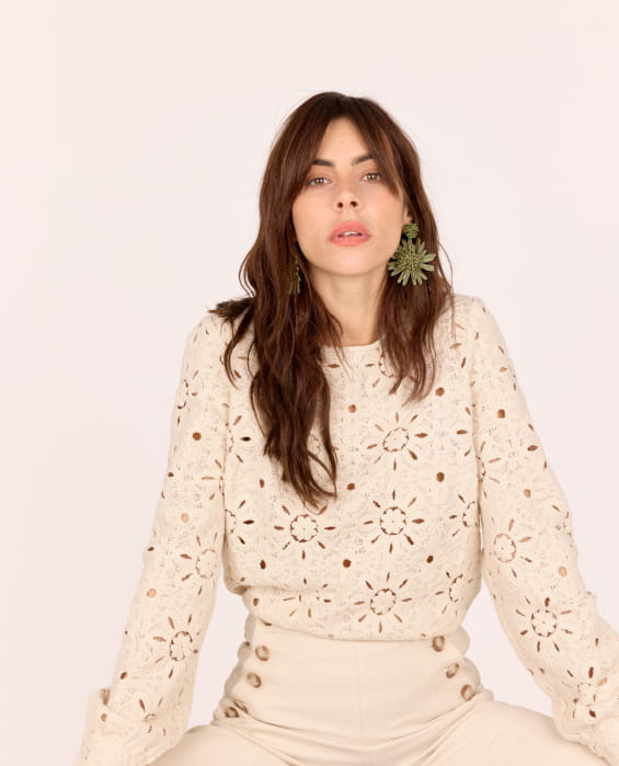 boucles d'oreilles en raphia pour femme