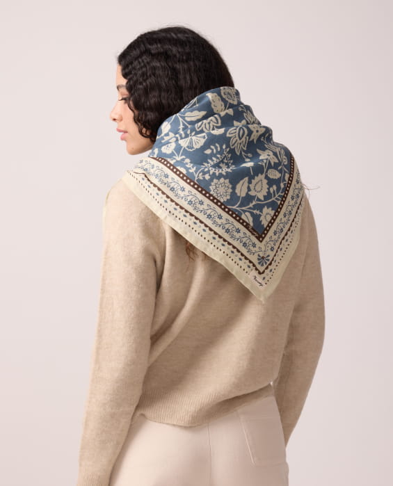 blue bohemian scarves for women