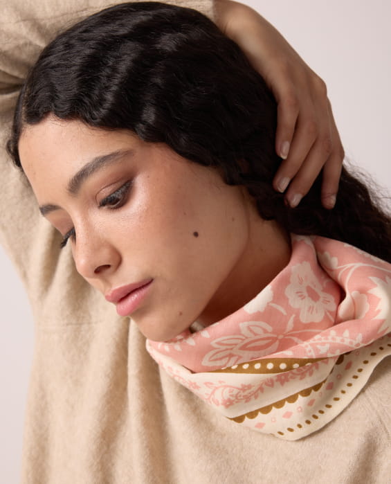 pink bohemian scarves for women